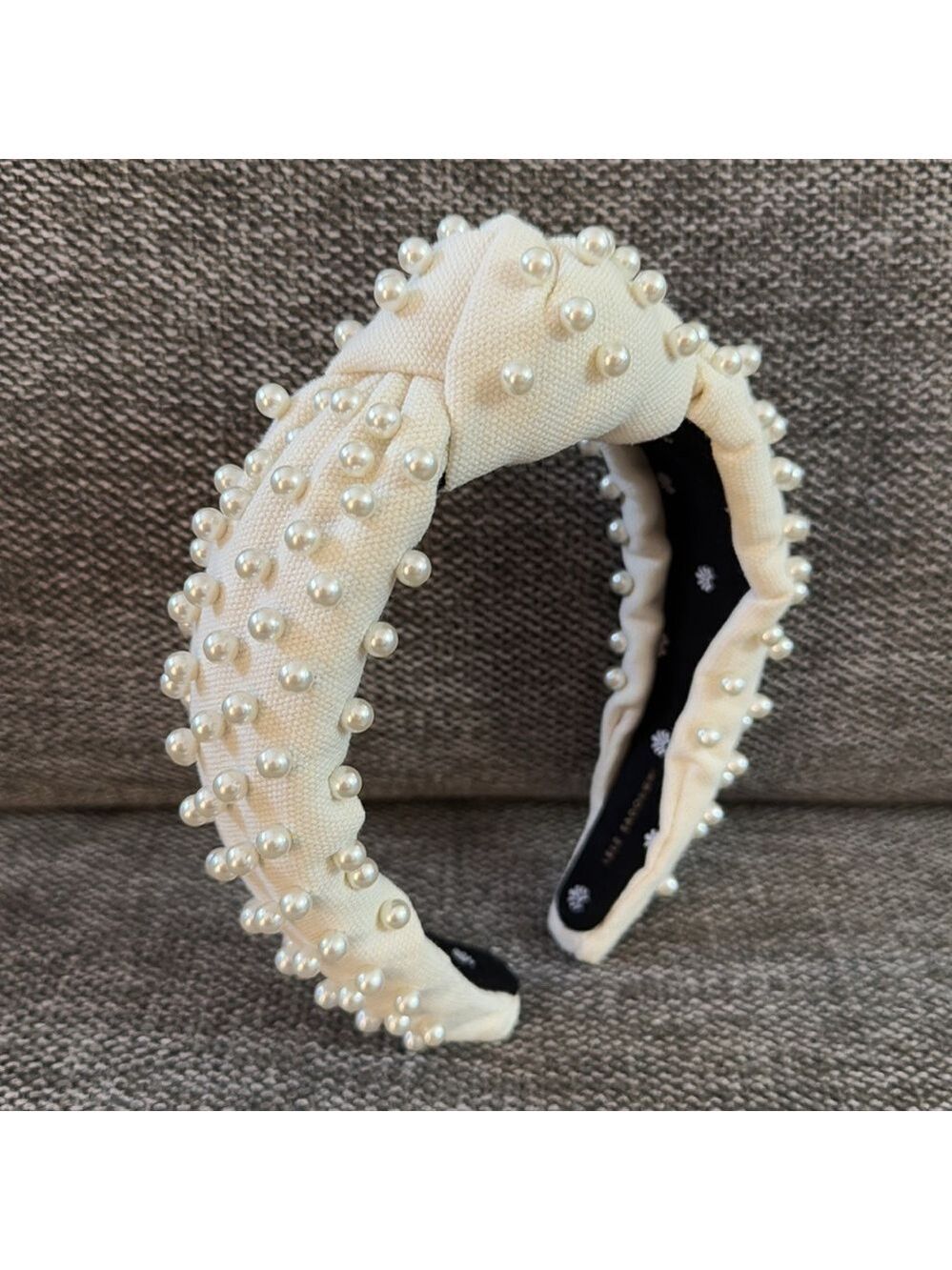 LELE SADOUGHI IVORY WOVEN PEARL HEADBAND Authentic New